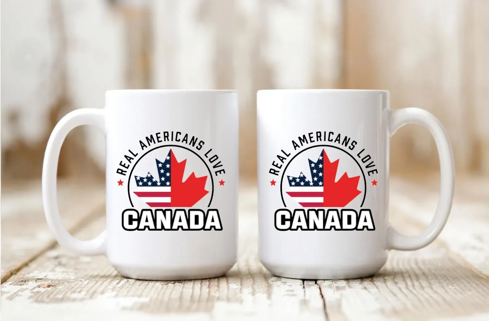 Real Americans Love Canada 15oz ceramic mug
